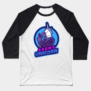 Agent Unicorn Design T-shirt Coffee Mug Apparel Notebook Sticker Gift Mobile Cover Baseball T-Shirt